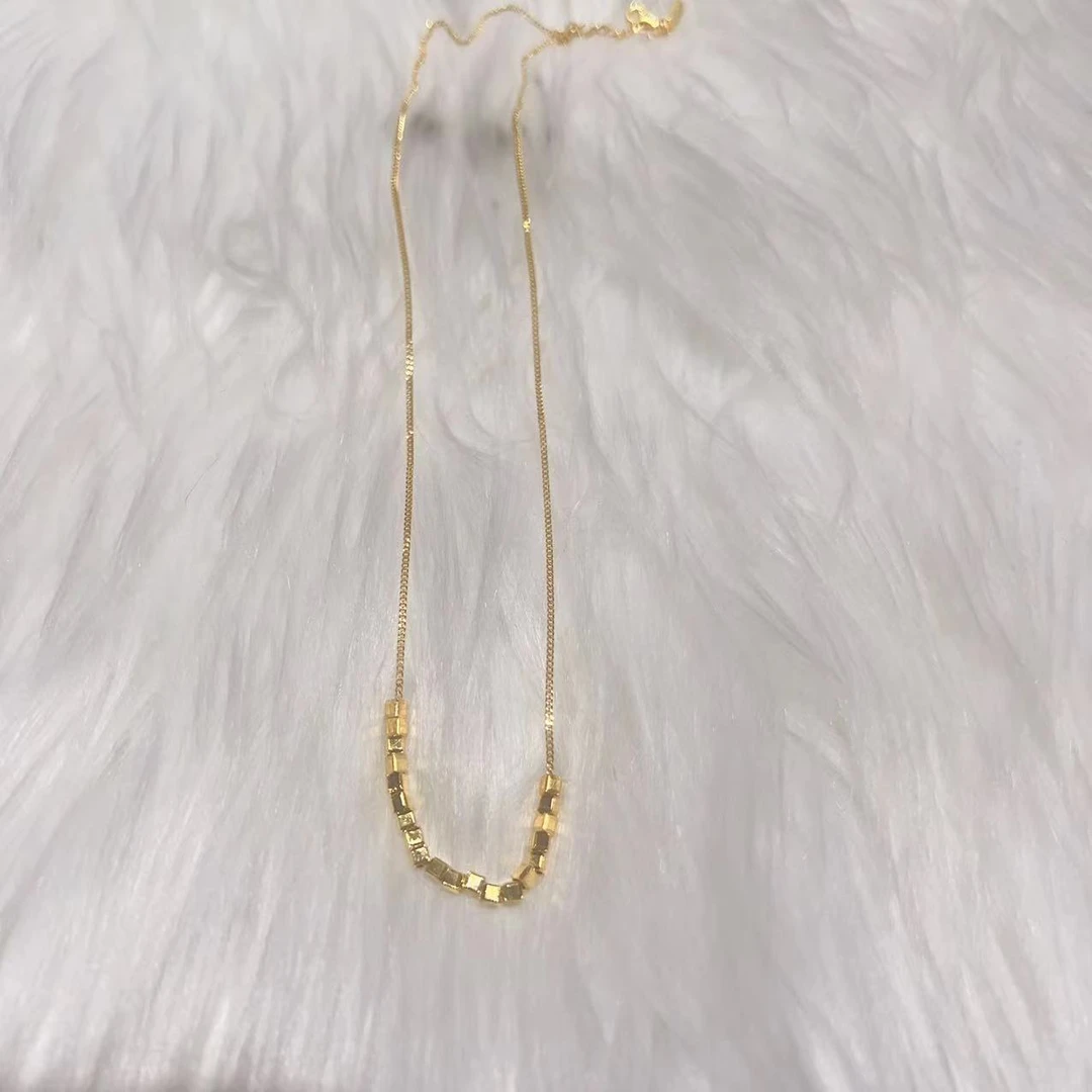 足金999 5G 精品方糖套链-聪聪专属