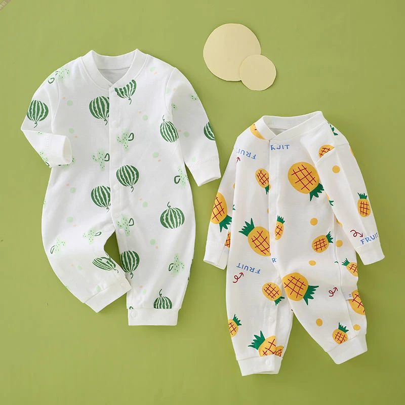 婴儿连体衣夏季贴身哈衣男儿童睡衣刚出生女薄款爬服新生儿衣服恒