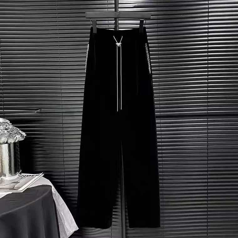 【xu专属】RX0462辣妹高腰裤女2024新款春秋百搭显瘦宽松裤