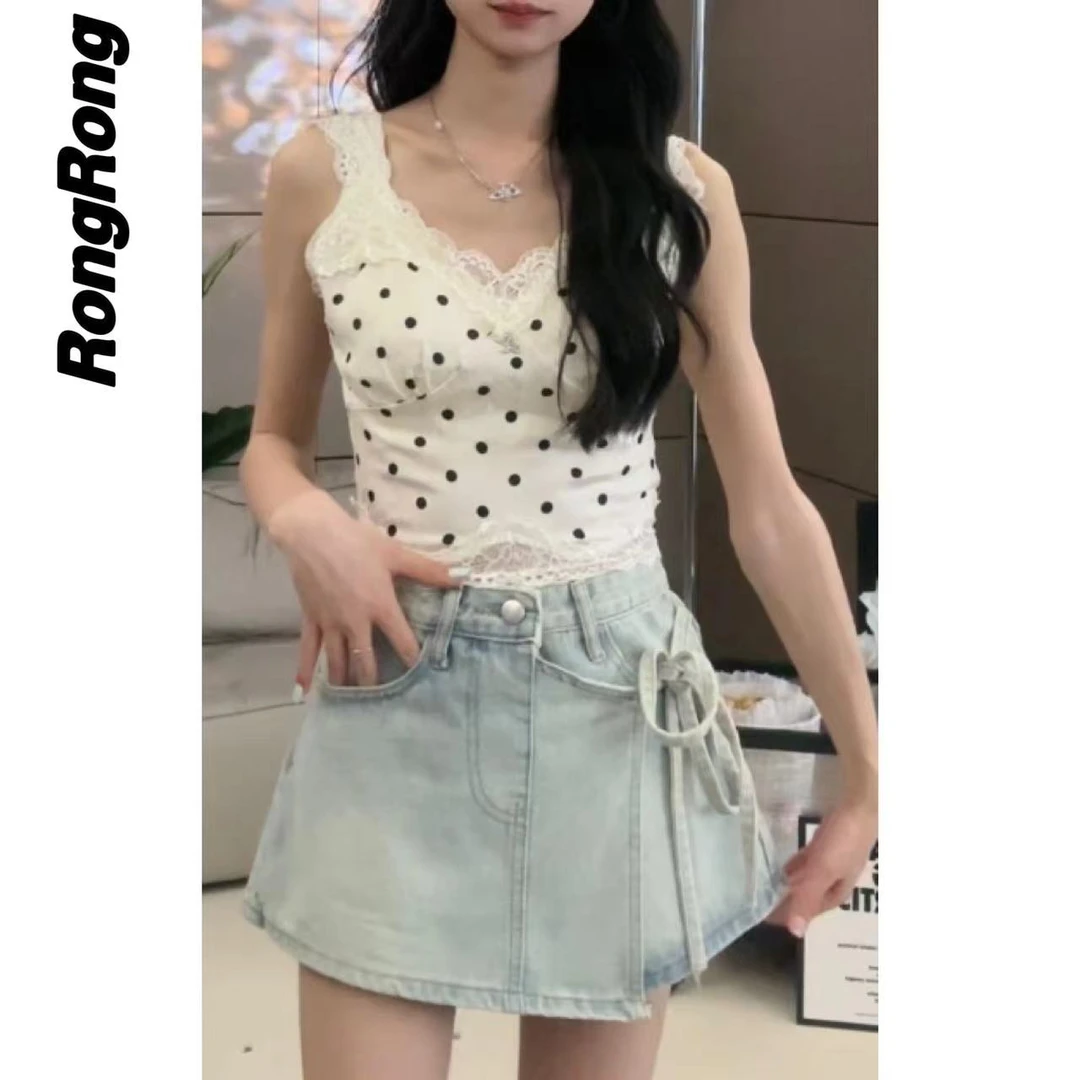 【xu专属】RX0133浅色复古辣妹牛仔裙裤女a字包臀裙显腿长