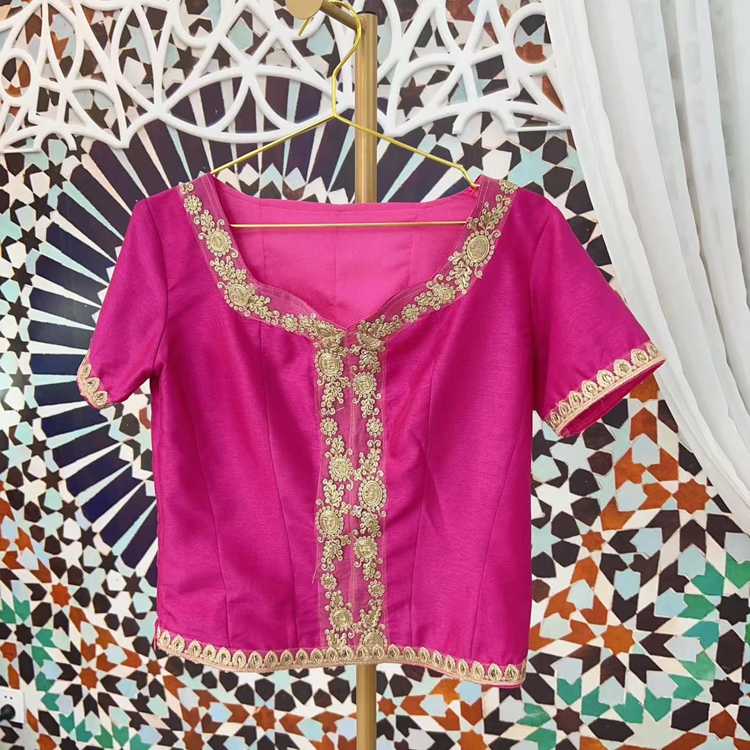 E914依曼异域风情印度舞服装民族风女装新疆舞舞蹈服花边小上衣