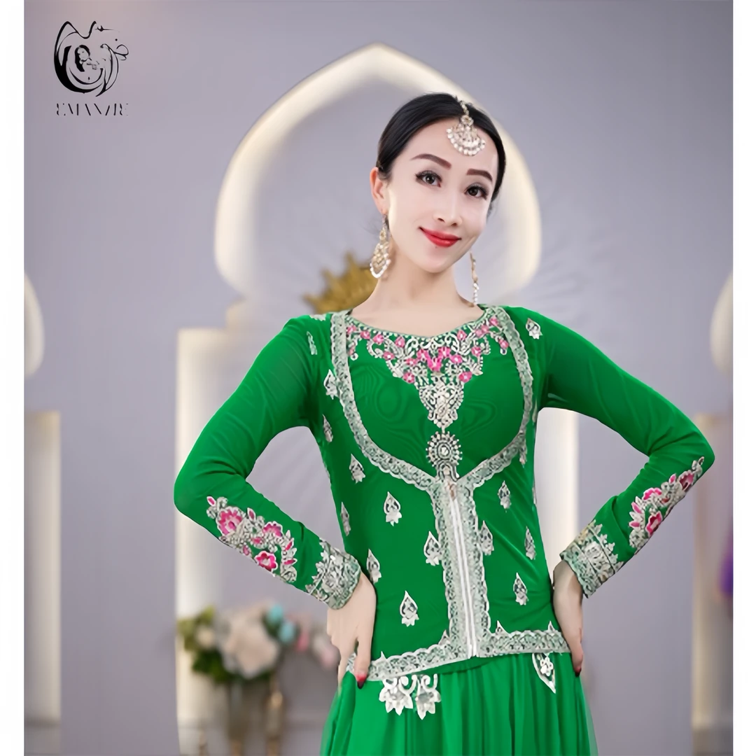 依曼之舞E3951异域风情印度舞新疆舞蹈服装上衣演出印度纱丽服饰