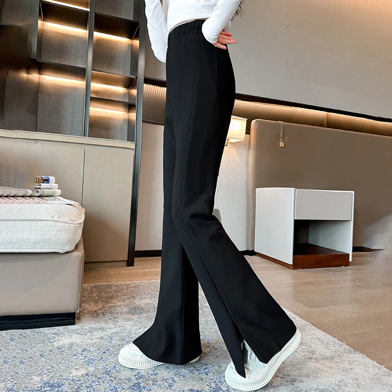 女童高弹西装开叉喇叭休闲裤中大童6-12岁洋气显瘦潮流时尚秋季新