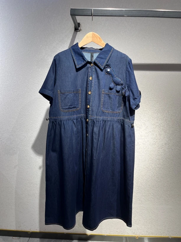 水淼499牛仔0644牛仔连衣裙简约时尚款