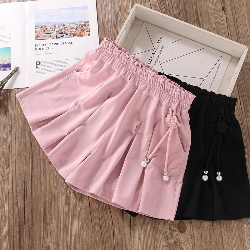 女童休闲短裤夏季薄款2025新款中国结速干运动裤国风女童裤子外穿