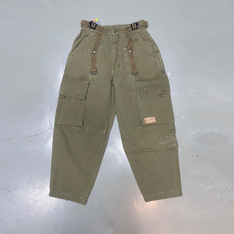「日本面料」蓝布屋蜡染军布大袋机能伞兵裤休闲裤军裤TKBLPNT968