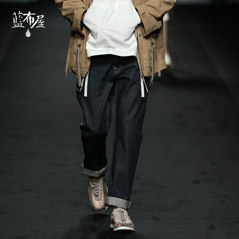 蓝布屋上海时装周走秀款 贝原原浆养牛赤耳丹宁男士牛仔裤600JING