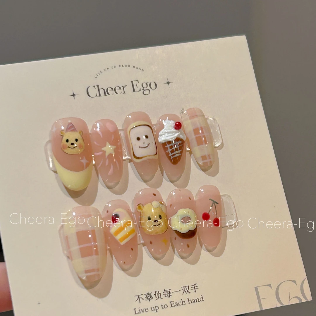 【蜂蜜小熊】Cheer-ego纯手工夏日INS冰透高品质穿戴甲C327（预售）