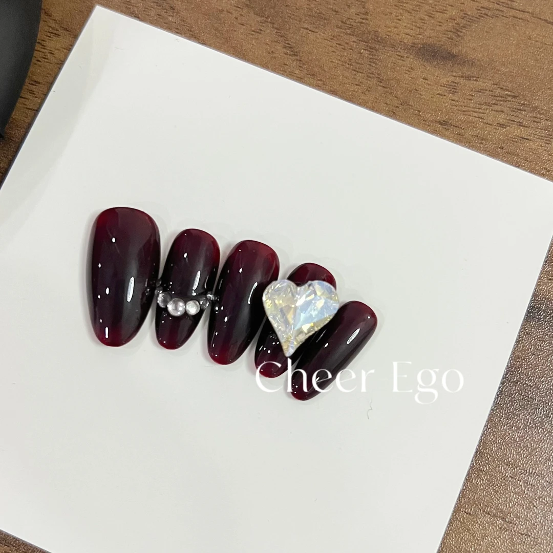 【拉菲庄园】Cheer-ego纯手工高端穿戴甲清透百搭C748（现货）穿戴式