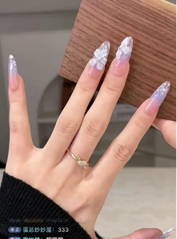 【紫芙】Cheer-ego纯手工夏日INS冰透高品质穿戴甲C330（预售）