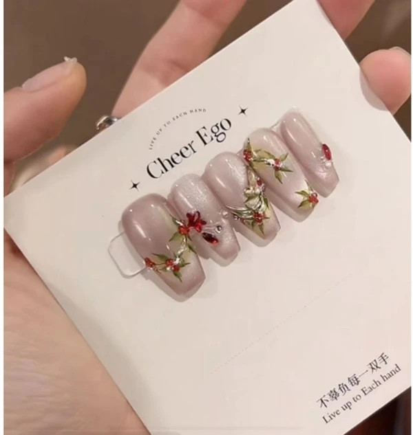 【红豆相思】Cheer-ego纯手工高端穿戴甲C878(现货)穿戴式