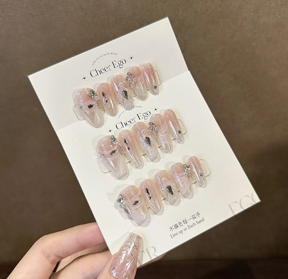 【雾似纱】Cheer-ego纯手工穿戴甲清透逼真C105（预售）穿戴式
