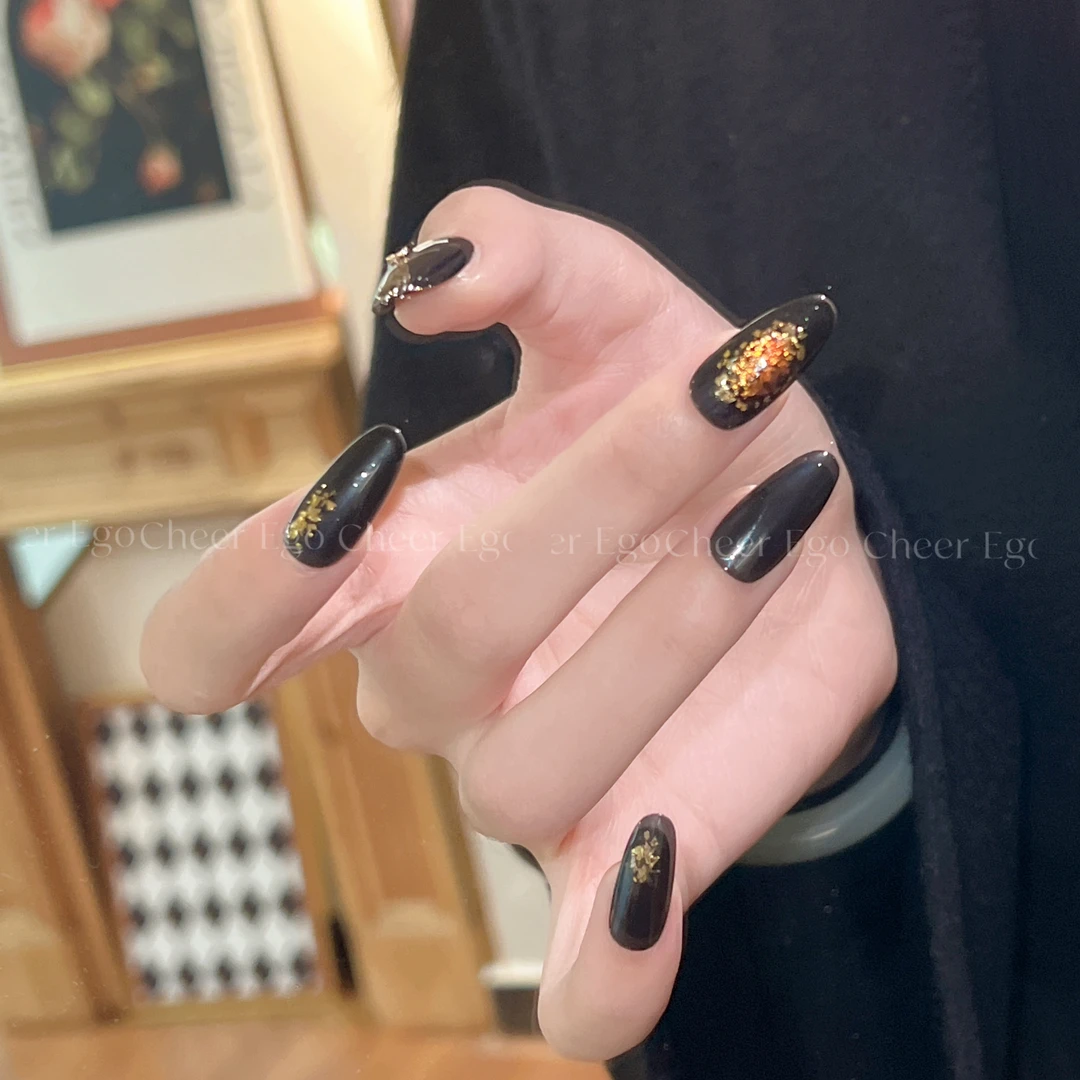 【黑色契约】Cheer-ego纯手工高端穿戴甲清透百搭C788（预售）穿戴式