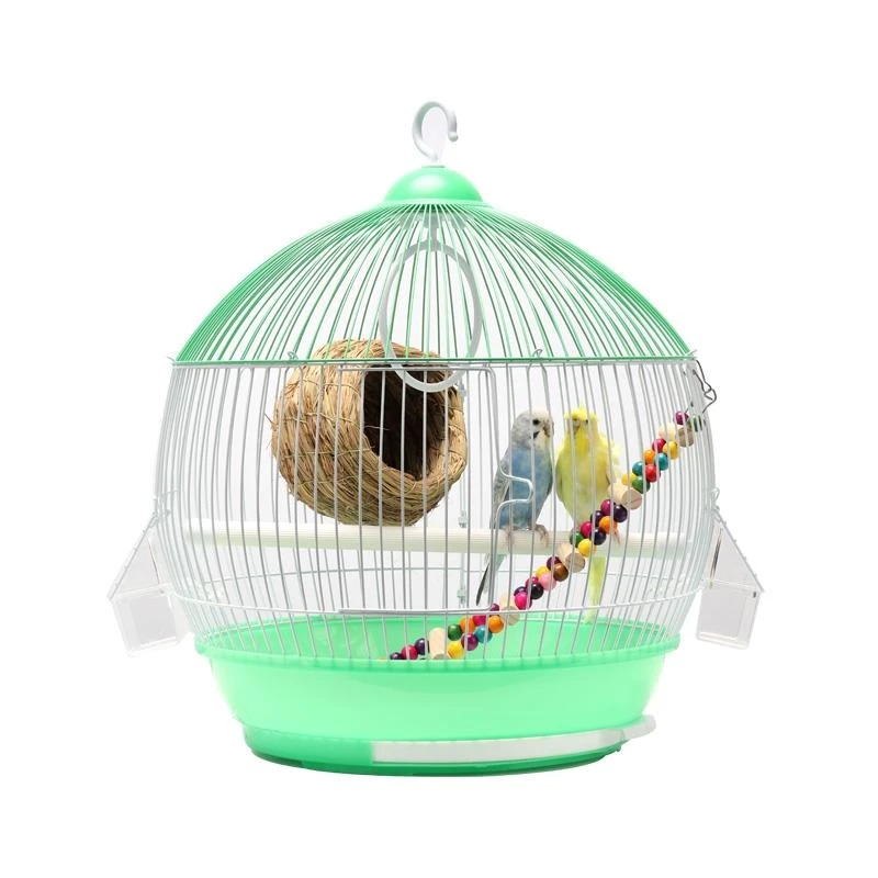 虎皮鹦鹉鸟笼子牡丹小号小型球形别墅笼文鸟珍珠观赏金属繁殖圆笼