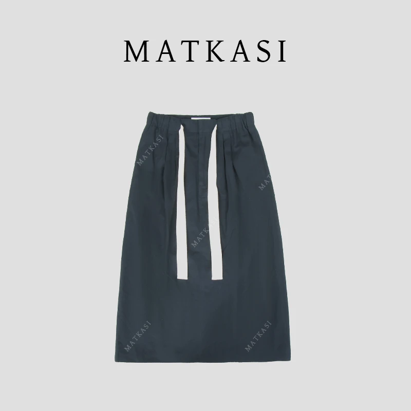 MATKASI  抽绳A字版型时髦休闲通勤风半身裙