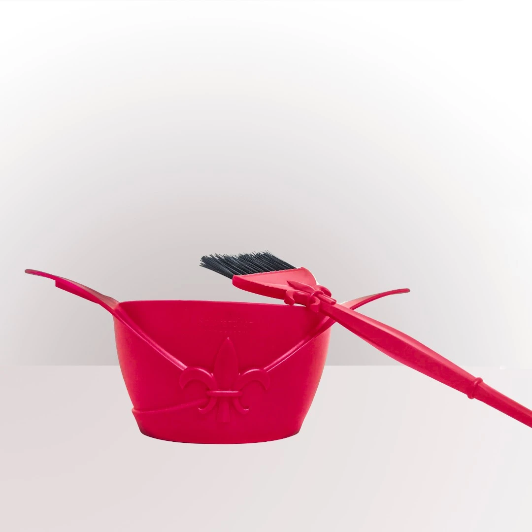 [真尤美】红色染发调色碗刷套装焗油刷子染碗加厚便携式软毛时尚