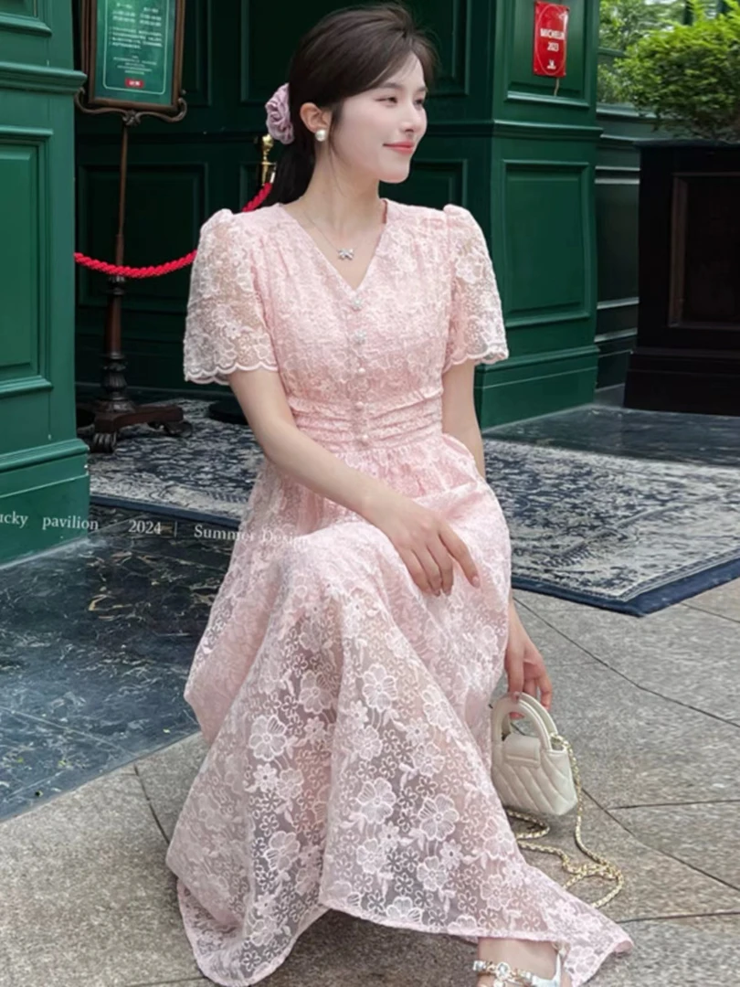 邹先生08259（30）阁阁蕾丝女装连衣裙气质