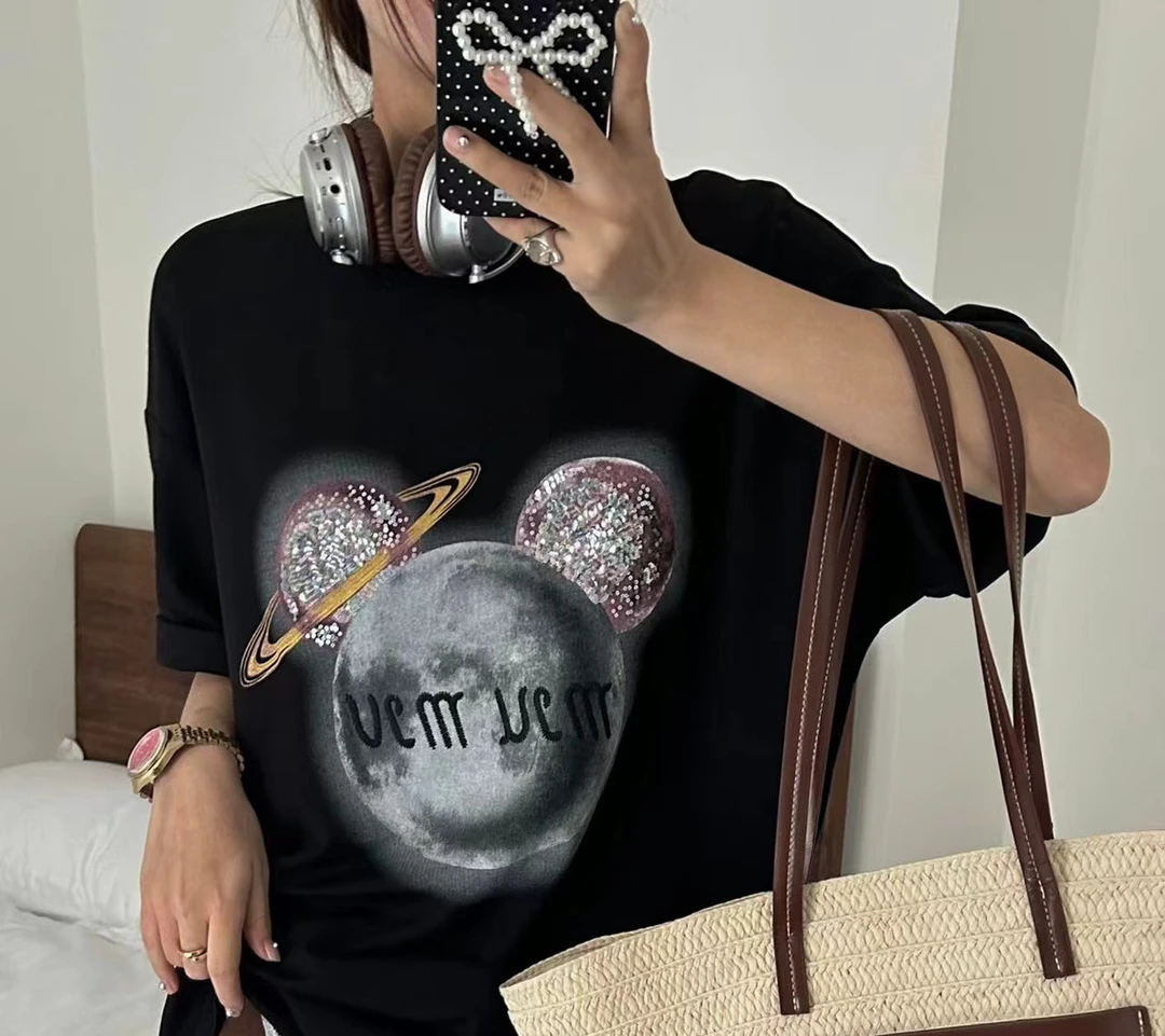 邹先生2798（28）重工刺绣休闲宽松T恤夏季时尚