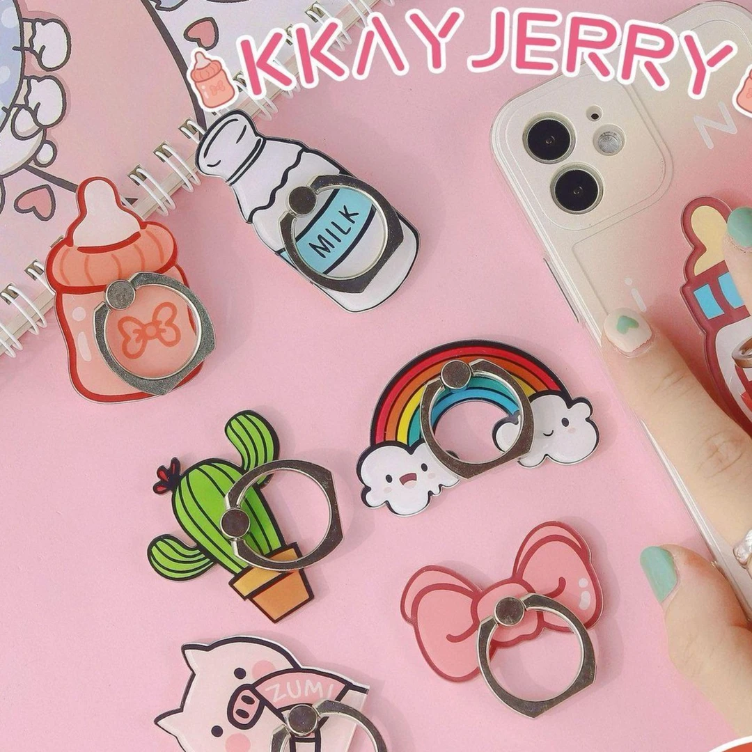 手机指环扣 指扣环 环指扣 后面的支架挂钩手机壳背贴后粘 女 男