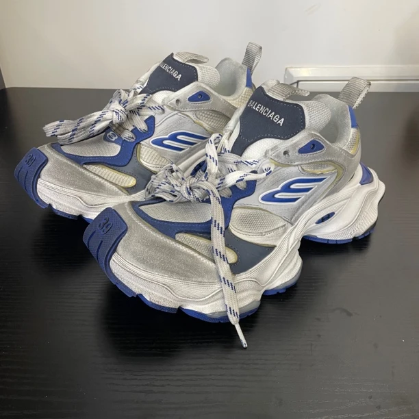 全新未使用 Balenciaga/巴黎世家 Cargo低帮休闲鞋 白蓝色