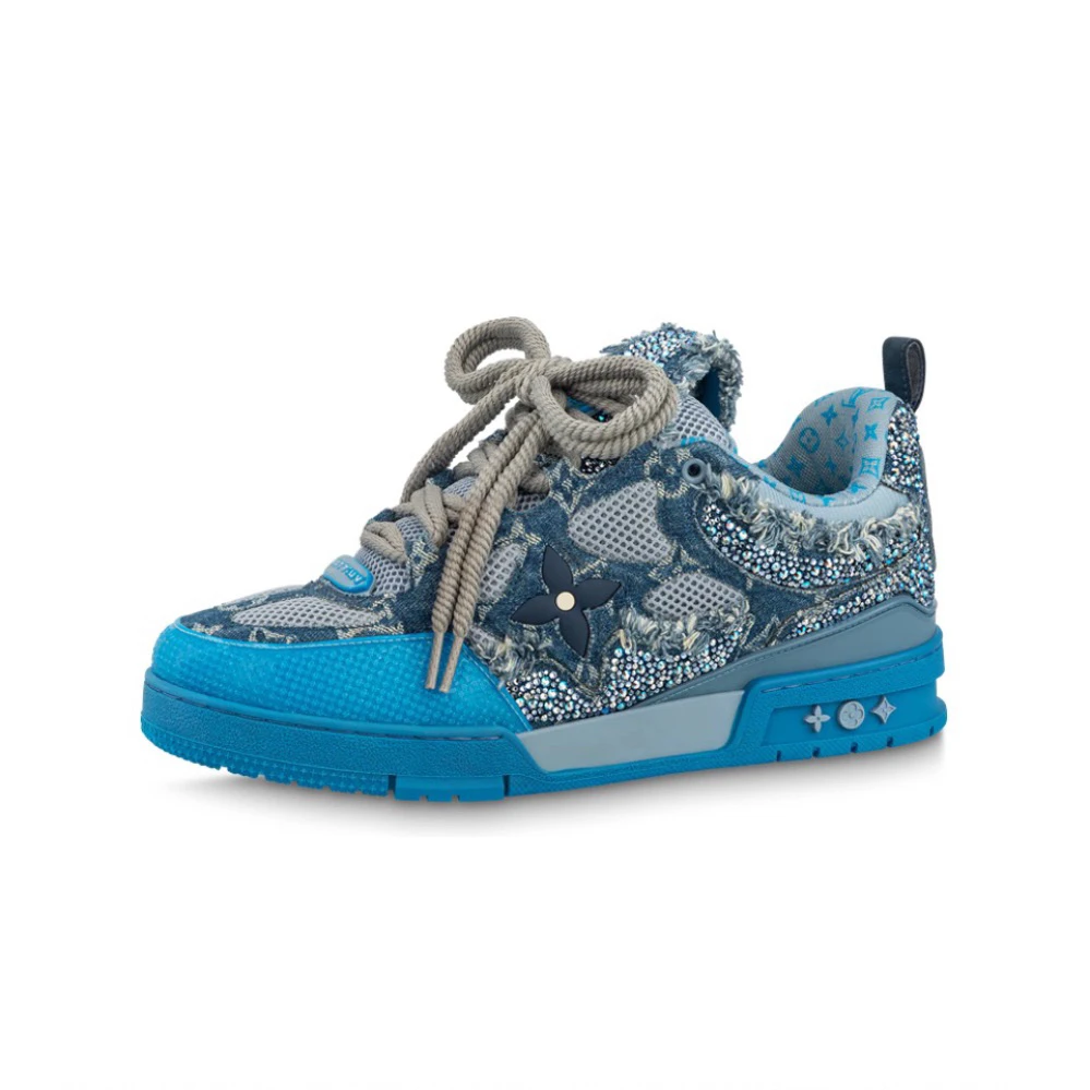 全新未使用 LouisVuitton/路易威登 skate 水钻 男款 灰蓝色