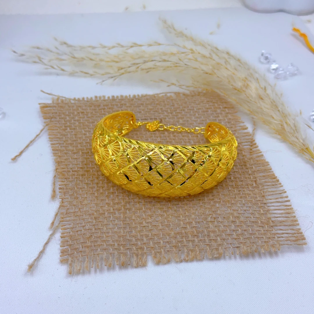 合金手镯 迪露姿金色华丽高贵民族风百搭时尚经典气质高雅气质