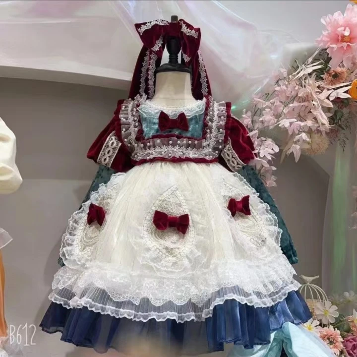 连衣裙儿童裙子套装公主裙少女日常洋装白雪公主裙软妹