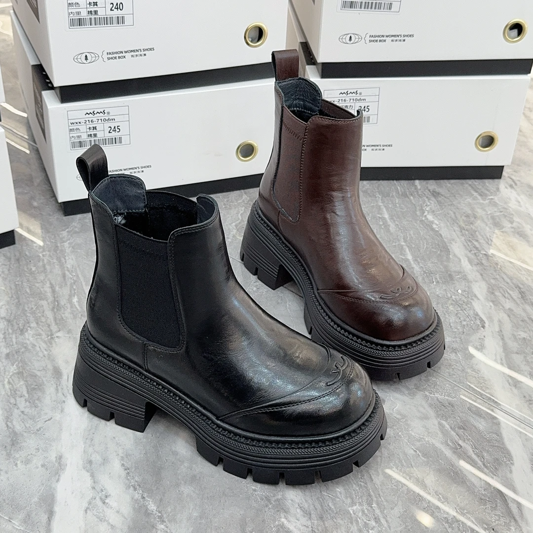 玛莎玛索50-713时尚百搭二棉加绒烟筒靴