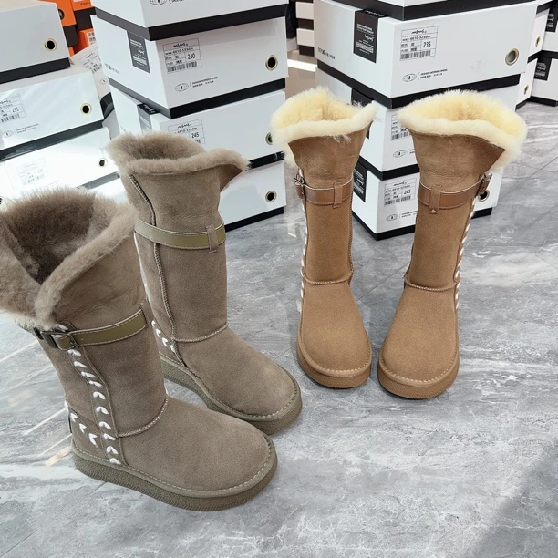 玛莎玛索225-31冬季大棉高筒雪地靴