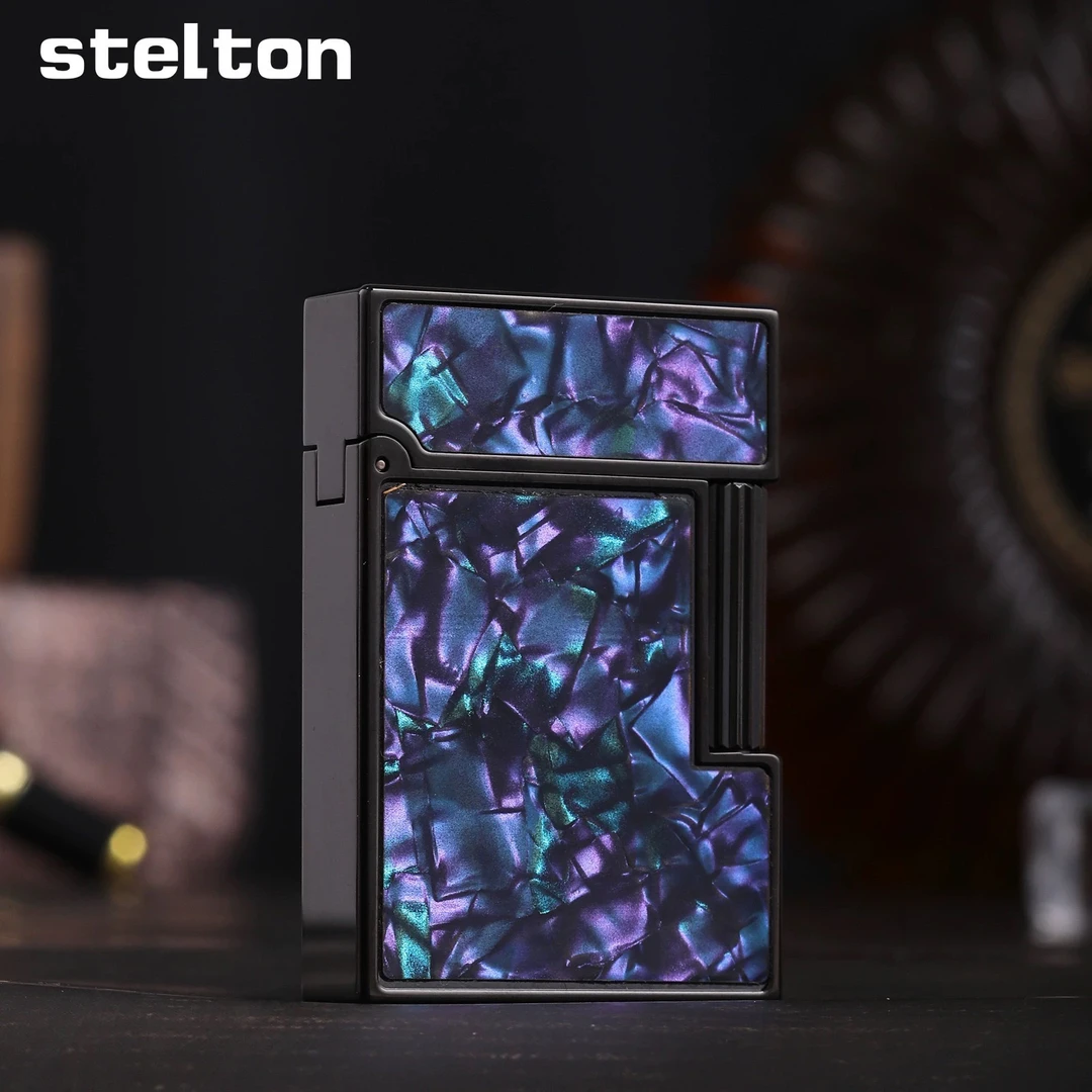 stelton彩贝L2短款朗声幻彩个性时尚手感纯铜充气款打火机礼盒装
