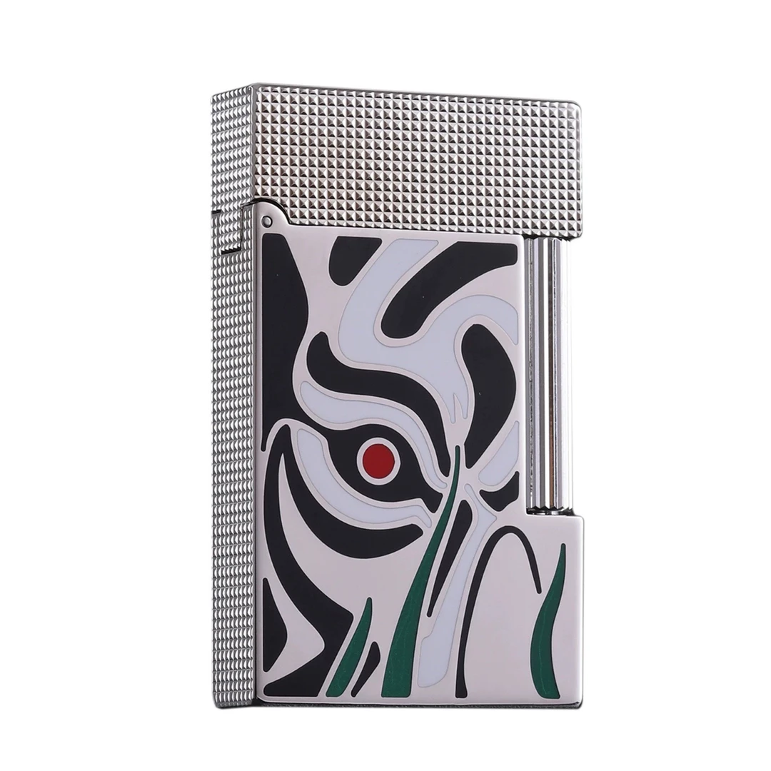 京剧虎眼国粹脸谱朗声钢琴音男士礼品时尚个性创意充气纯铜打火机