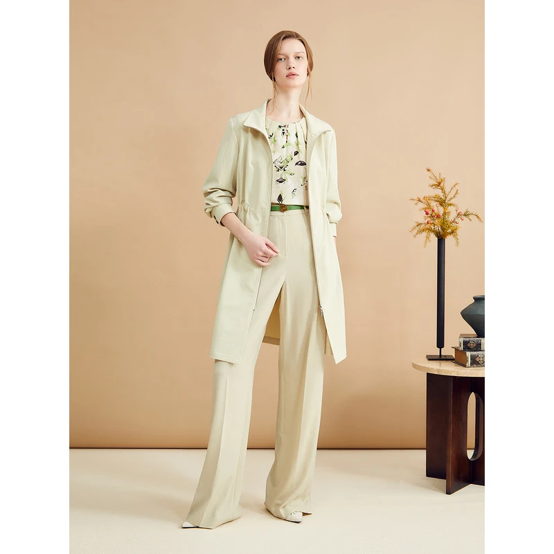 YINER音儿2024秋季新款轻奢风衣时尚休闲双排扣气质8C34307090