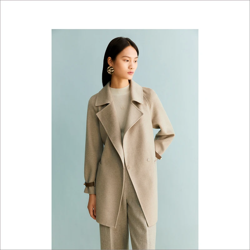 YINER音儿专柜女装冬季气质时尚女士毛呢外套8C33580310
