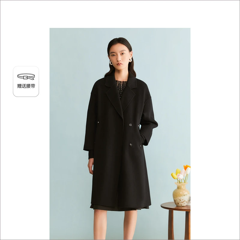 【松软骆驼绒】YINER音儿女装冬季大衣显瘦气质时尚外套8C63580346