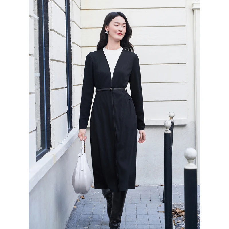 YINER音儿冬季新款时尚气质优雅轻奢显瘦连衣裙8C64505826