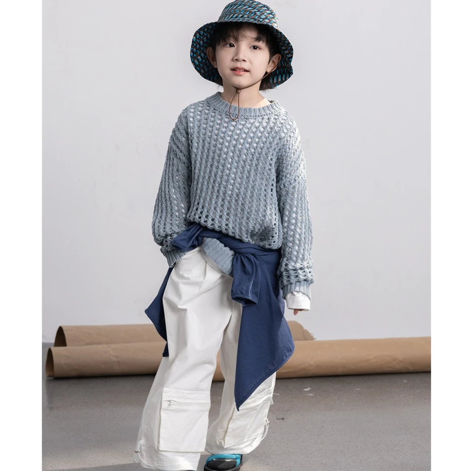 韩版2024秋季儿童毛衣针织衫宽松上衣潮60397 h073