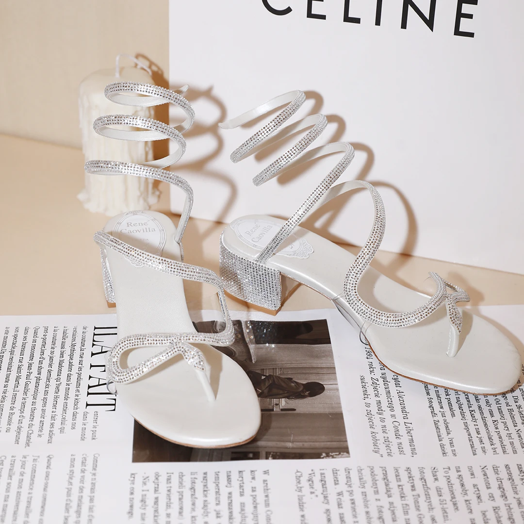 复古气质简约高跟鞋 X2023016V凉鞋夏季粗跟 尺码随机