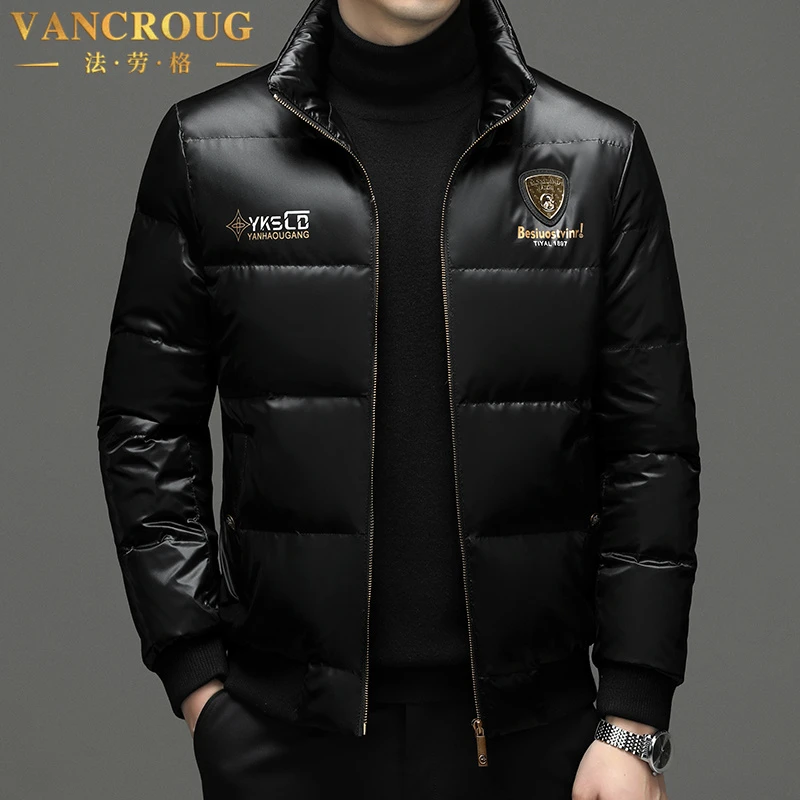 VANCROUG/法劳格羽绒服男士秋冬新款时尚休闲加厚高端立领外套