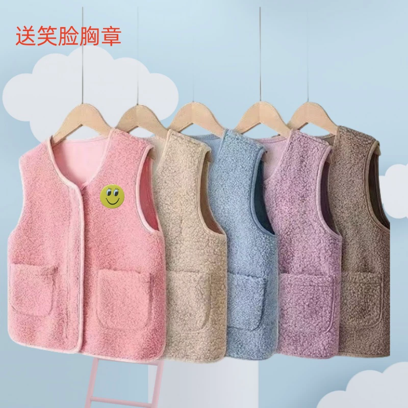 【千人回购】马甲童装新女童棉马甲加厚保暖洋气秋冬外穿羊羔绒暖背