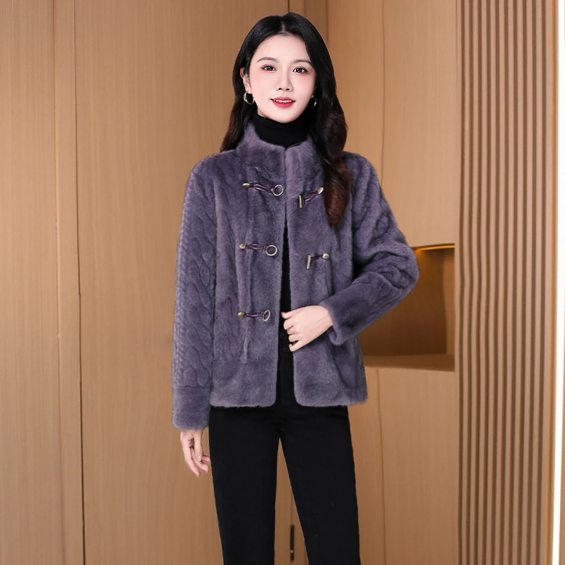 优雅新款气质时尚大气减龄休闲收腰显瘦毛呢外套23341-DXD