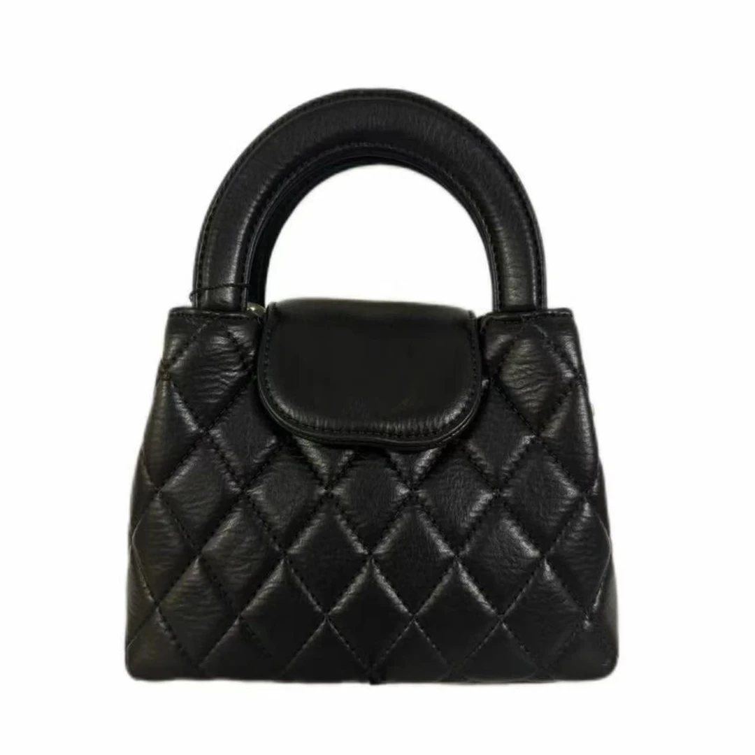 Y096 大号高级感小香风包包链条包真皮女包菱格小方包时尚洋气