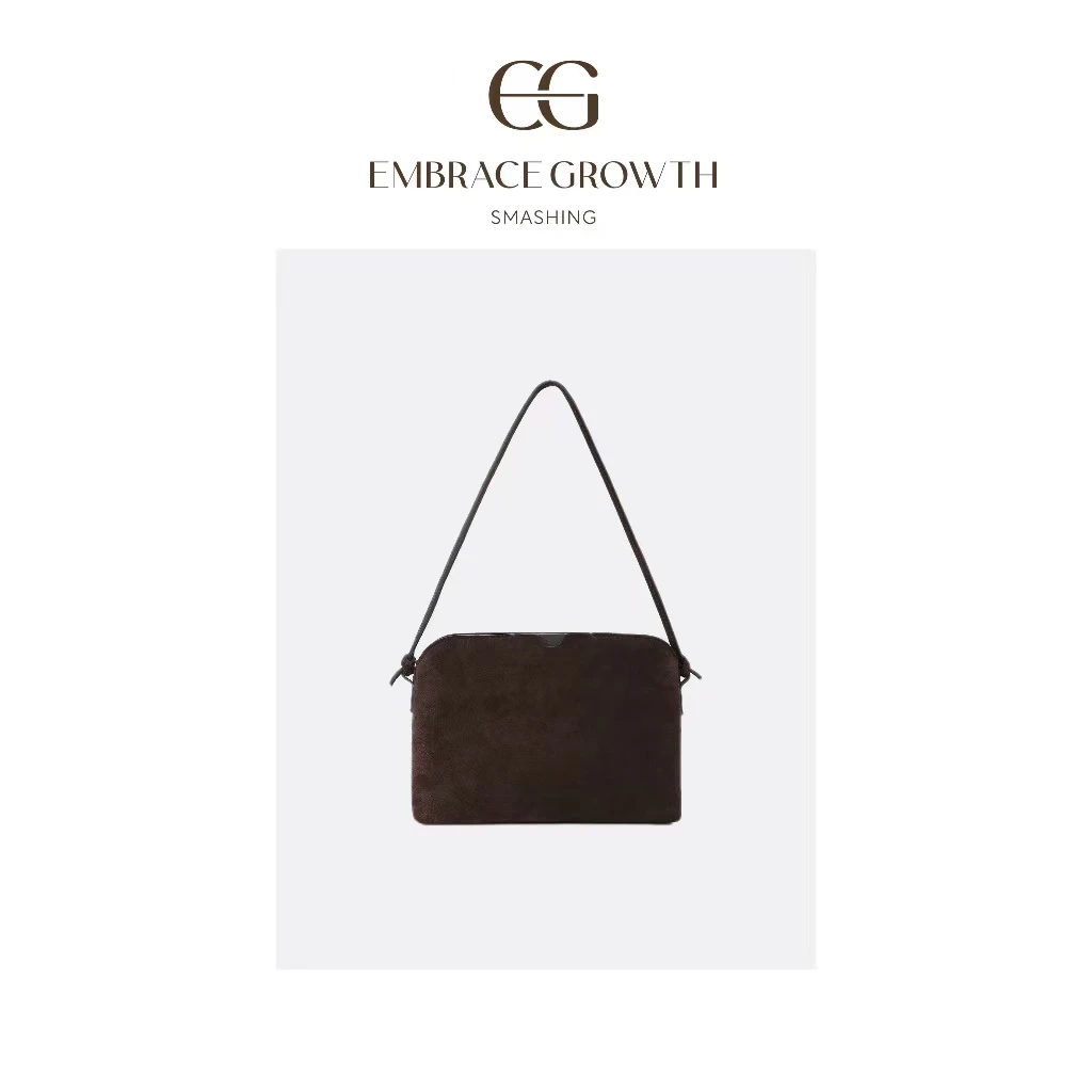小方包/EMBRACE GROWTH/简约单肩包延长带腋下包棕色百搭
