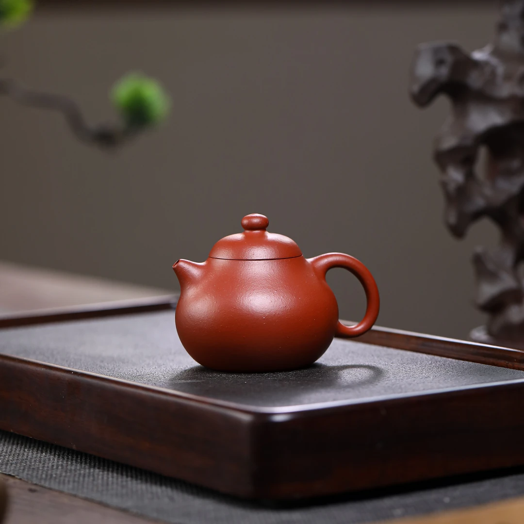 【文旦】精工半手生砂朱泥文旦容量160cc紫砂壶