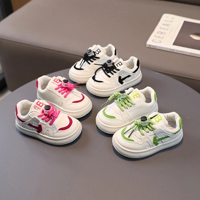 男女童鞋子宝宝春季新款1-3-5-7岁儿童鞋女运动鞋时尚板鞋小白鞋