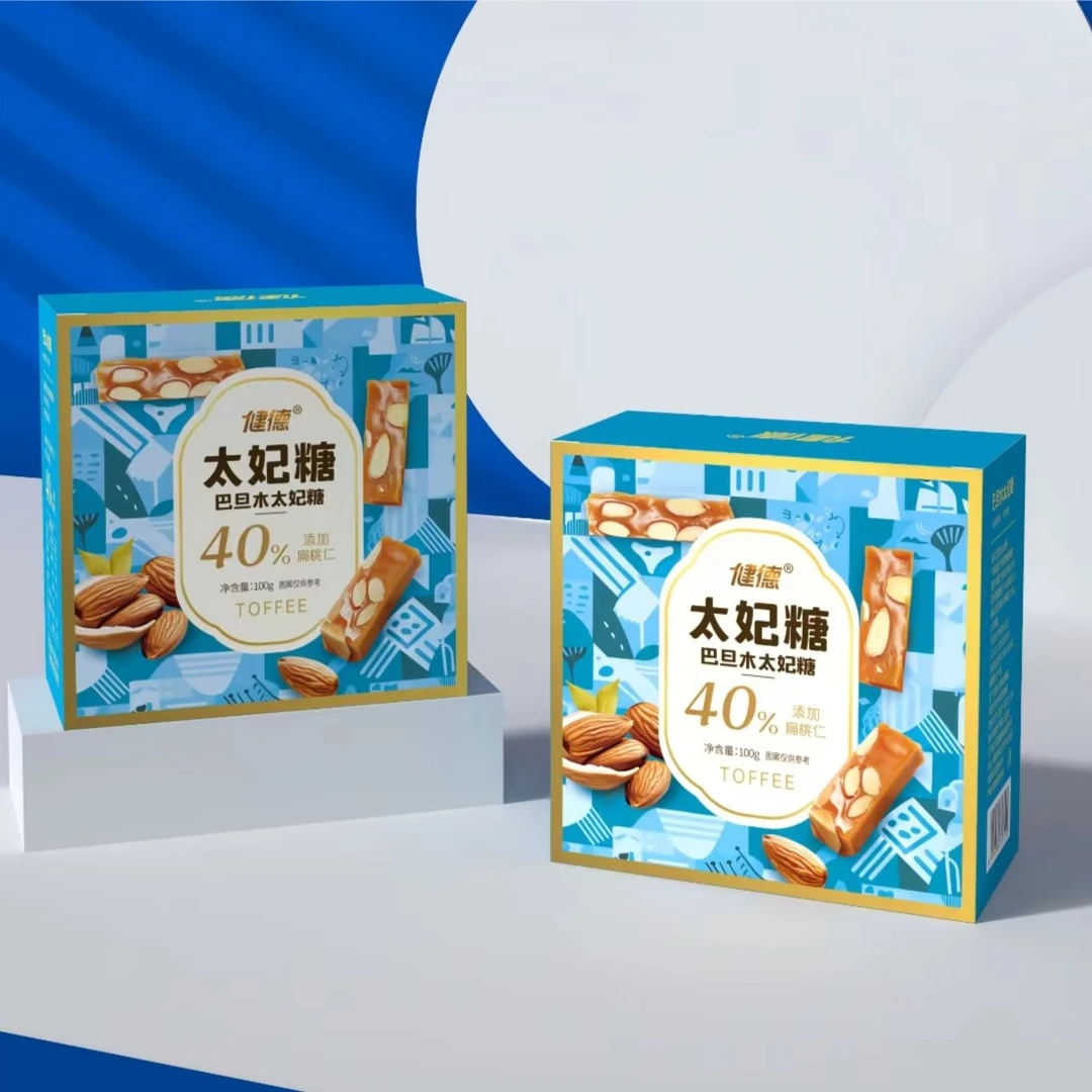 猫村长纯手工巴旦木海盐太妃糖礼盒坚果办公室100g交个朋友专属