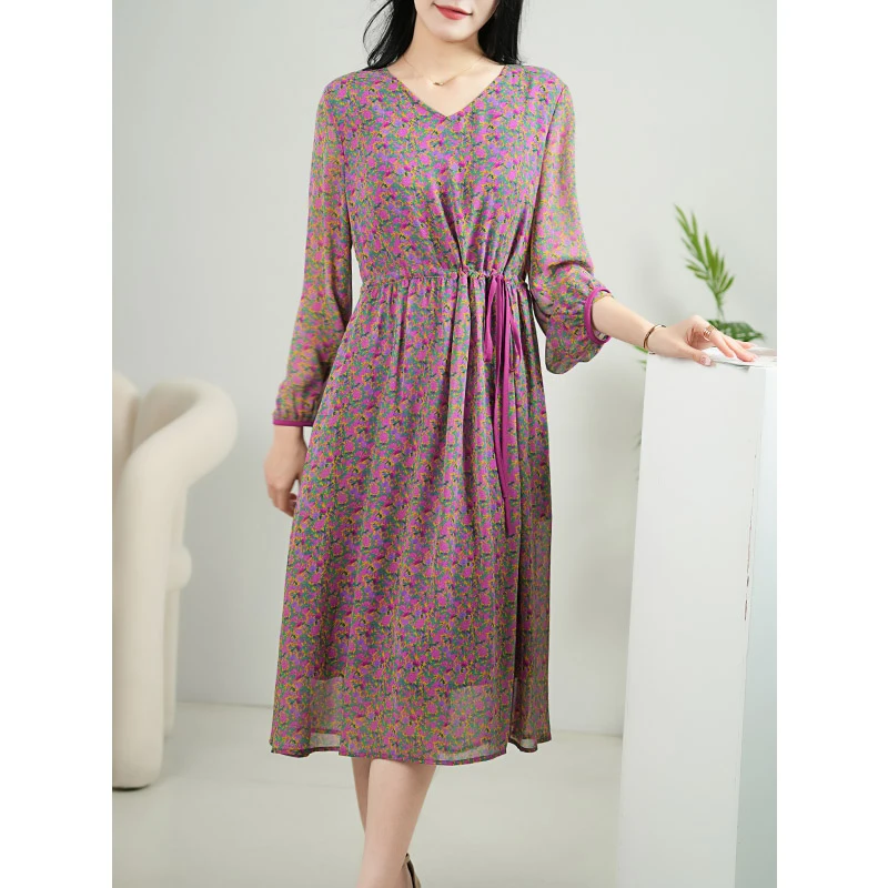 A86207 显瘦碎花连衣裙女