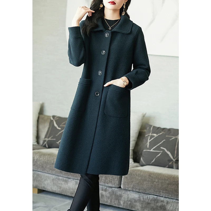 高端名媛冬季显瘦毛呢外套  A98636