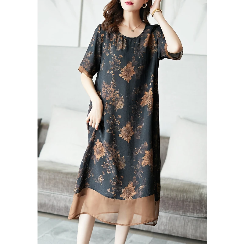 A88951夏季时尚印花气质连衣裙女夏  A88951