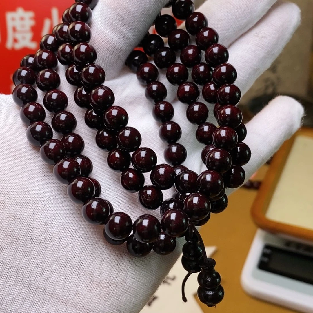 【闪购商品】小叶紫檀0.8x 108根雕