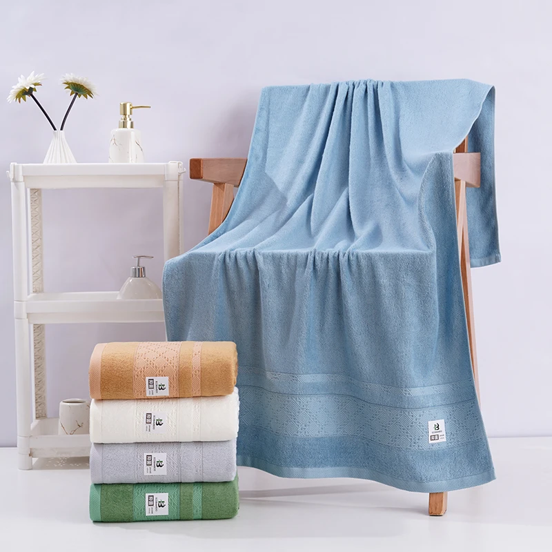 新中式竹纤维浴巾天然抑菌吸水柔顺亲肤家中成人洗澡巾大号